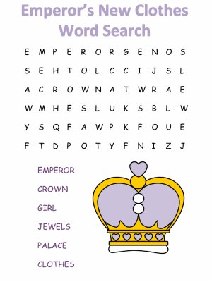 emperor's new clothes wordsearch puzzle