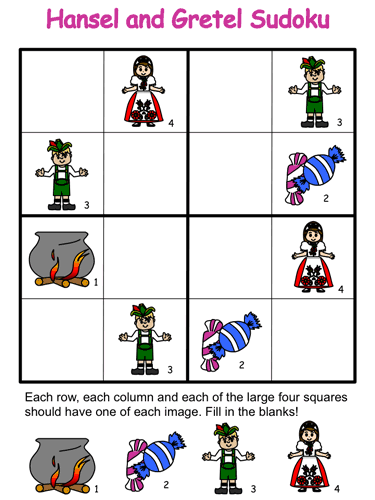 Hansel and Gretel Sudoku Puzzles