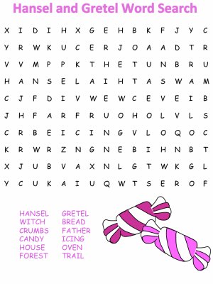 Hansel and Gretel word search puzzle