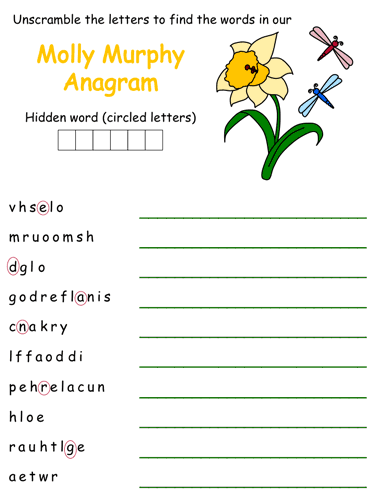 Molly Murphy Anagram Puzzle
