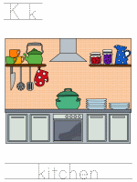 Printable print practice worksheet - Kk kitchen