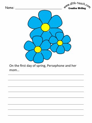 Printable Word Prompt Writing Activities - Persephone