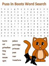 Puss in Boots Word Search
