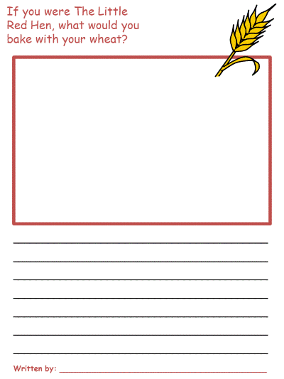 The Little Red Hen Draw and Write Worksheets