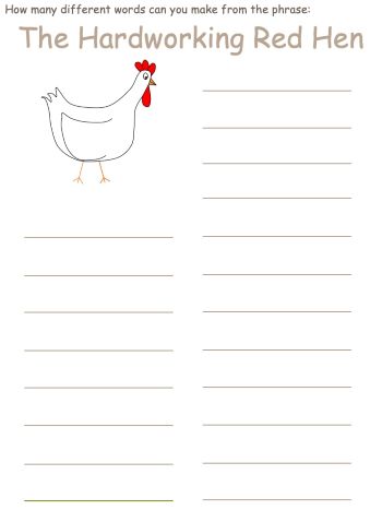 Thumbelina Word Mine Puzzle