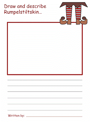 Rumpelstiltskin Draw and Write worksheet
