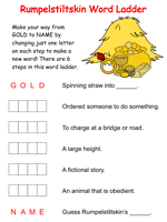 Rumpelstiltskin word ladder puzzles