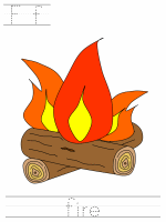 Printable print practice worksheet - Ff fire