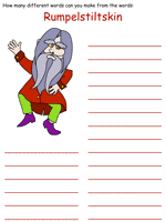 Rumpelstiltskin word mine puzzles