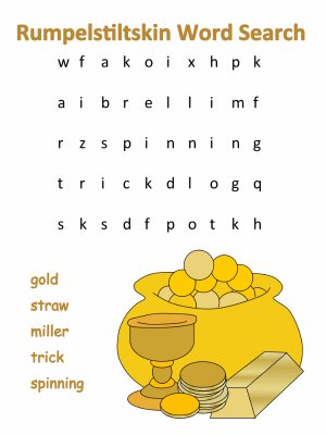 Rumpelstiltskin word search puzzle