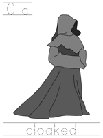 Printable print practice worksheet - Cc cloaked