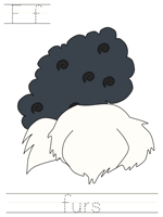 Printable print practice worksheet - Ff furs