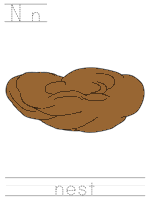 Printable print practice worksheet - Nn nest