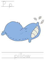 Printable print practice worksheet - Pp pillow