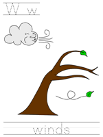 Printable print practice worksheet - Ww winds