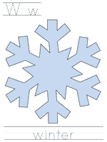 Printable print practice worksheet - Ww winter