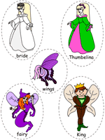 thumbelina felt board characters