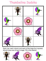 Thumbelina sudoku puzzle