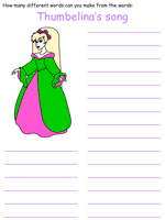 Thumbelina Word Mine Puzzles