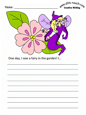 Thumbelina Writing Prompt worksheets