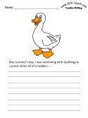 Ugly Duckling Writing Prompt Worksheet