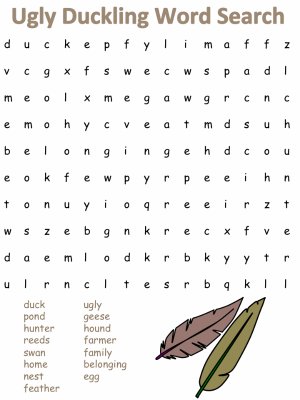 Ugly Duckling Word Search Puzzles