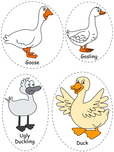 the Ugly Duckling Felt Board Characters