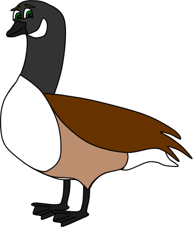 Ugly duckling meets a goose family.