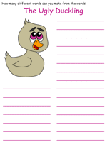 the ugly duckling word mine puzzles