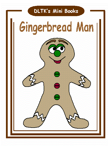 gingerbread man mini book craft