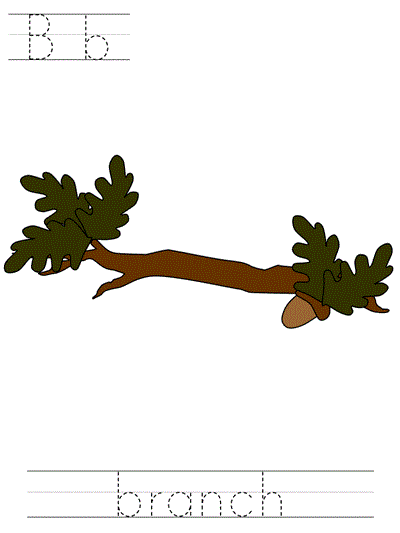 Learn to print worksheet - Bb branch