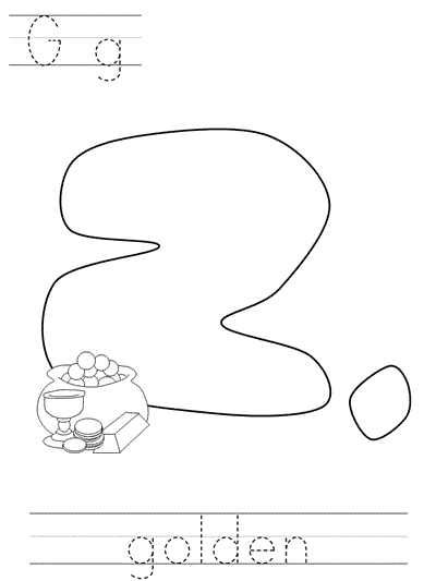 print practice worksheet - Gg golden coloring page