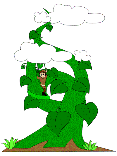 printable poster of Jack climbing the beanstalk