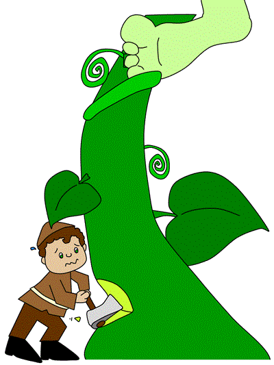 printable poster of Jack chopping the beanstalk