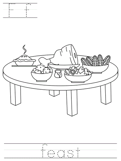 print practice worksheet - Ff feast coloring page