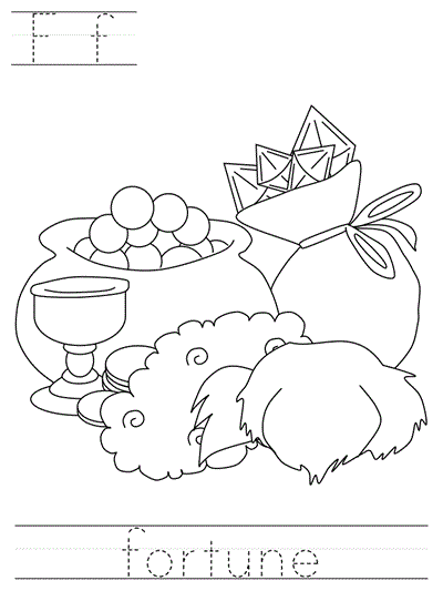 print practice worksheet - Ff fortune coloring page