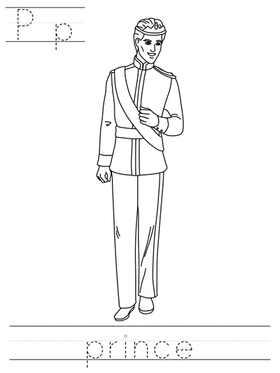 print practice worksheet - Pp prince coloring page