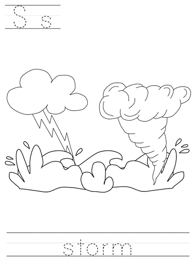 print practice worksheet - Ss storm coloring page