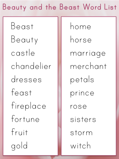 Macbeth vocabulary word list