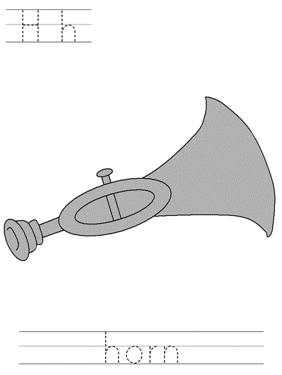 Little Boy Blue tracer page - Hh horn
