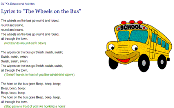 Wheels on the Bus lyrics