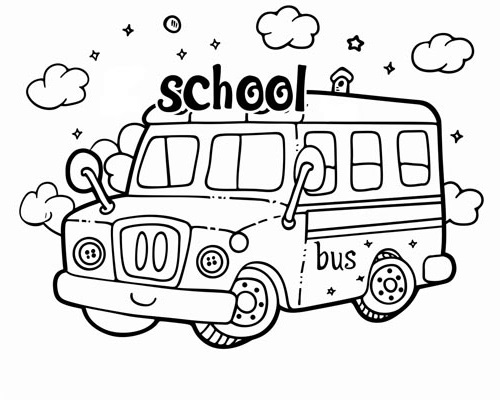 school bus coloring page