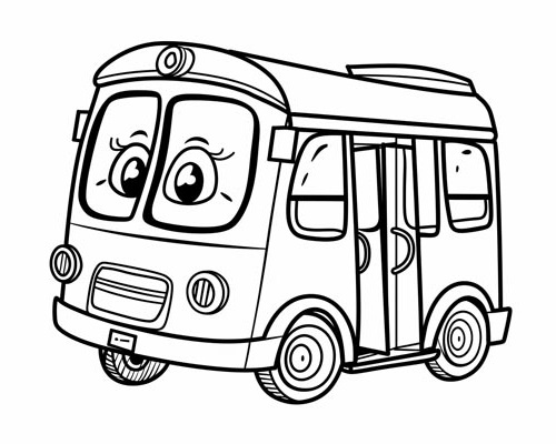 the doors on the bus coloring page