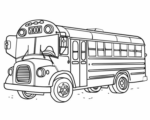 the wipers on the bus coloring page
