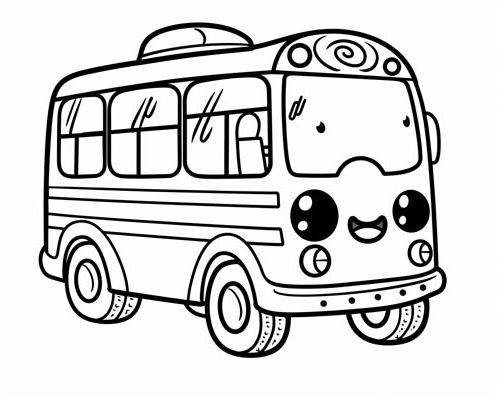 school bus coloring page