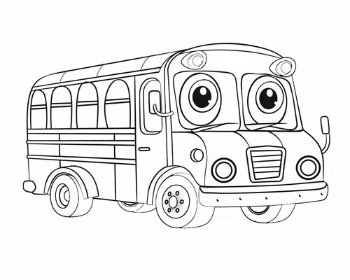 school bus coloring page