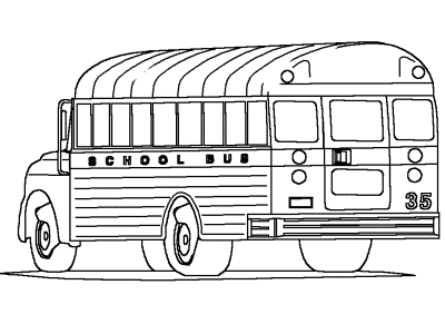 coloring page of a school bus