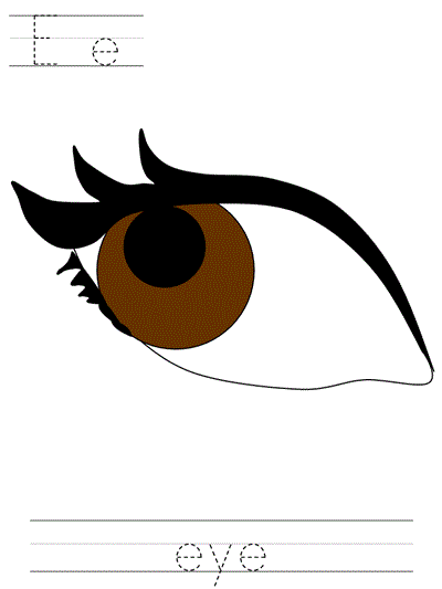 Crocodile Song tracer page - Ee eye