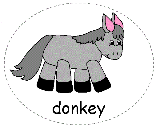 donkey felt board character