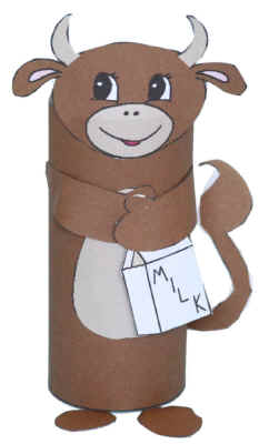 Cow cardboard tube craft